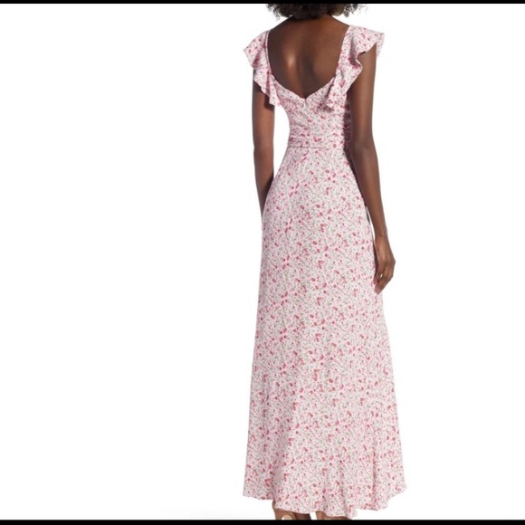 NWT AFRM pink floral maxi dress rodarte Selena - Picture 3 of 10